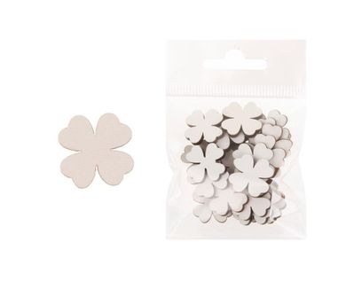 Cresco, dekoracja drewniana, koniczyna średnia, 24 szt.