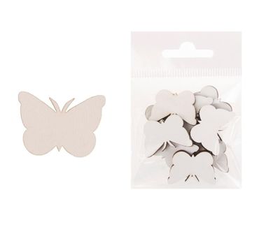 Cresco, dekoracja drewniana, motyl duży, 12 szt.