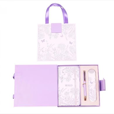 Cresco, długopis + notes premium w pudełku, fioletowy