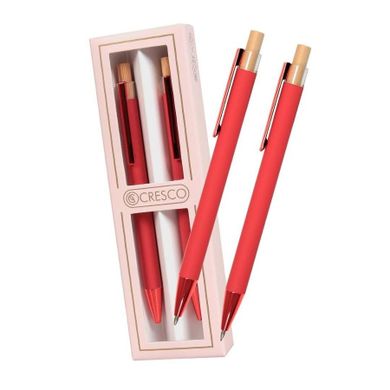 Cresco, Dyplomat, długopis + ołówek w pudełku, czerwony