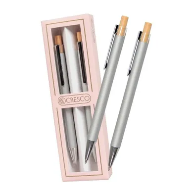 Cresco, Dyplomat, długopis + ołówek w pudełku, srebrny