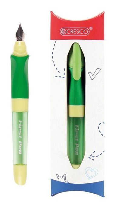 Cresco, First Pen, pióro wieczne do nauki pisania, zielone