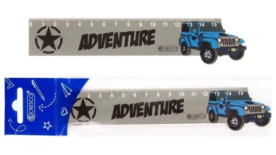 Cresco, linijka drewniana, Jeep, 15 cm