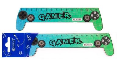 Cresco, linijka drewniana, Pad, 15 cm