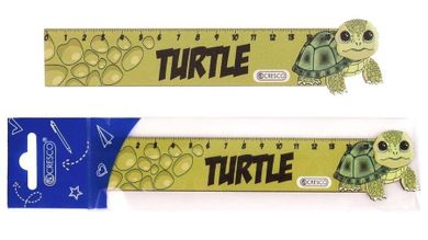 Cresco, linijka drewniana, Żółw, 15 cm