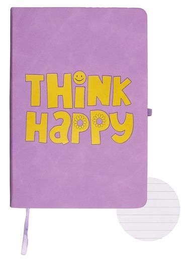 Cresco, notatnik, A5, 96 kartek, linia, Think Happy, 1 szt.