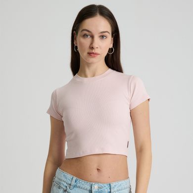 Crop top prążkowany z domieszką modalu NOWEAR