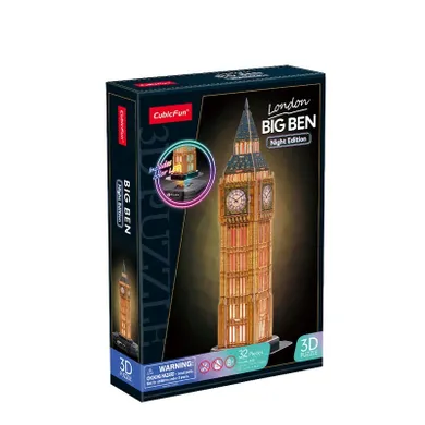 Cubic Fun, Big Ben, puzzle 3D, LED, 32 elementy