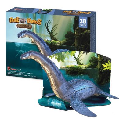 Cubic Fun, Dinozaury, Plezjozaur, puzzle 3D, 38 elementów