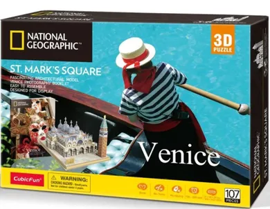 Cubic Fun, National Geographic, Wenecja, puzzle 3D, 107 elementów