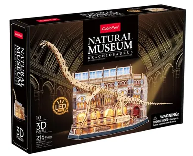 Cubic Fun, Natural Museum, Brachiozaurus, puzzle 3D LED, 217 elementów