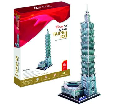 Cubic Fun, Taipei 101, puzzle 3D, 68 elementów