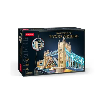 Cubic Fun, Tower Bridge, puzzle 3D, LED, 222 elementów