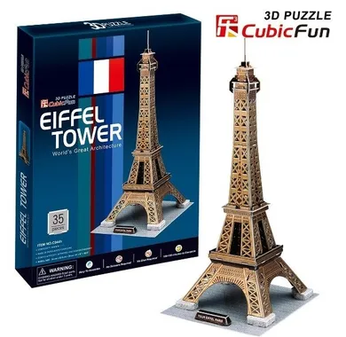 Cubic Fun, Wieża Eiffel'a, puzzle 3D, 35 elementów