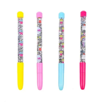 Cubie Squad, długopis z płynnym brokatem