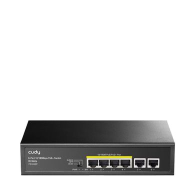 Cudy, przełącznik, switch, FS1006P 6-Port 10/100M PoE+ 60W