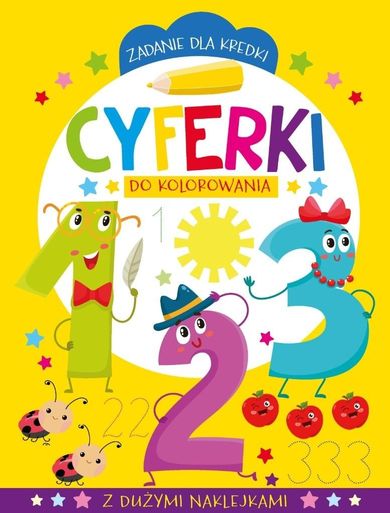 Cyferki do kolorowania. Zadanie dla kredki