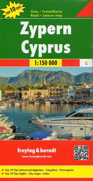 Cypr. Mapa. Skala: 1:150 000