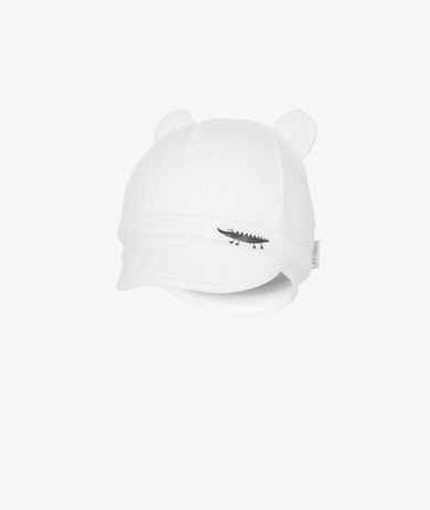 Czapka chłopięca, biała, krokodyl, Iltom