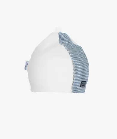 Czapka chłopięca, biała, paski, Iltom