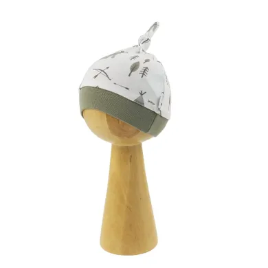 Czapka chłopięca, biało-zielona, Nicol