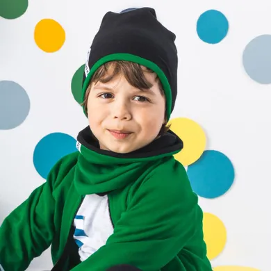 Czapka chłopięca, czarna, Nicol