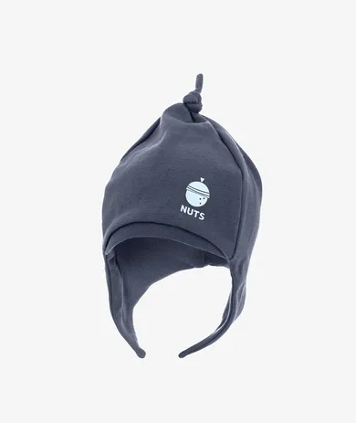 Czapka chłopięca, grafitowa, Nuts, Iltom