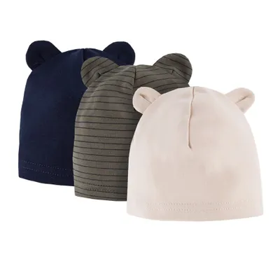 Czapka chłopięca, mix, zestaw, 3 szt., Eevi