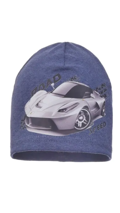 Czapka chłopięca, niebieska, Ambra