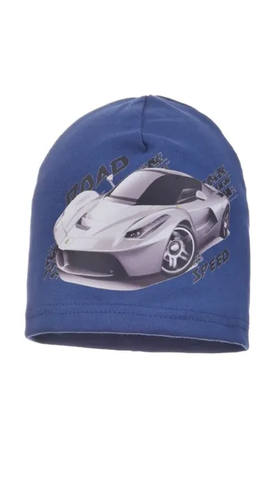 Czapka chłopięca, niebieska, Ambra