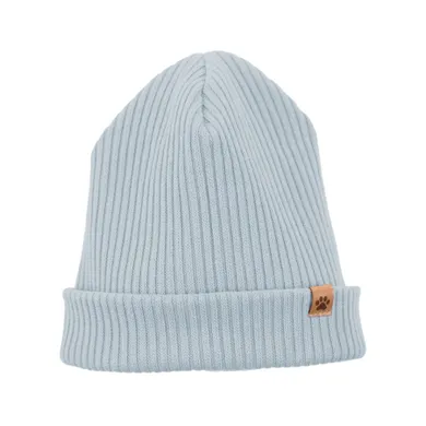 Czapka chłopięca, prążkowana, niebieska, Eevi