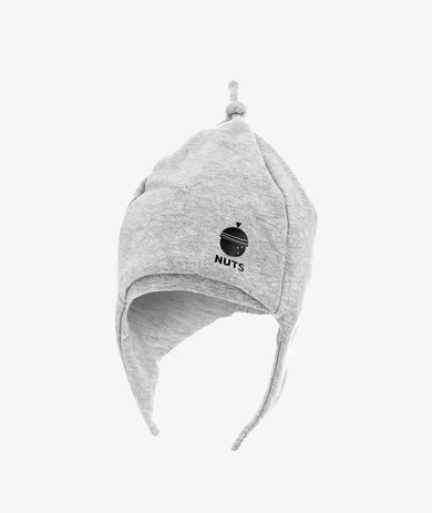 Czapka chłopięca, szara melanż, Nuts, Iltom