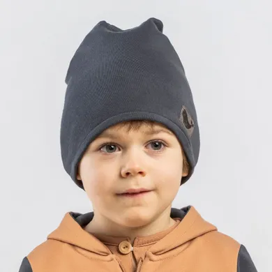 Czapka chłopięca, szara, Nicol