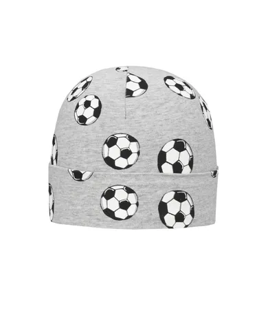 Czapka chłopięca, szara, piłki, Döll