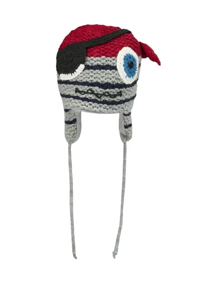 Czapka chłopięca, szaro-czerwona, Döll