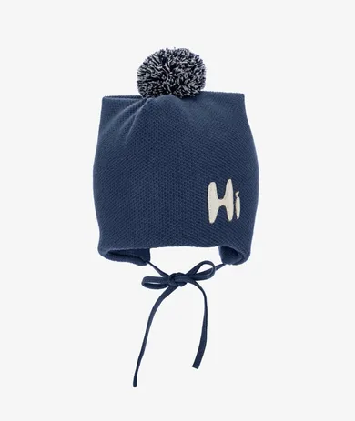 Czapka chłopięca, wiązana granatowa, Iltom