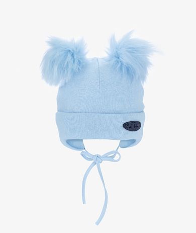 Czapka chłopięca, wiązana niebieska, Iltom