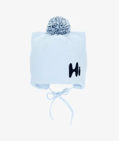 Czapka chłopięca, wiązana niebieska, Iltom