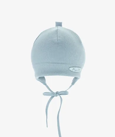 Czapka chłopięca, wiązana, niebieska, Iltom