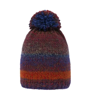 Czapka chłopięca z pomponem, czerwono-granatowa, Döll