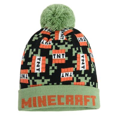 Czapka chłopięca z pomponem, mix, Minecraft