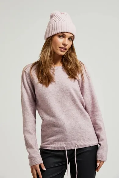 Czapka damska, różowa, Moodo