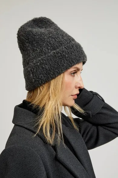 Czapka damska, szara, Moodo