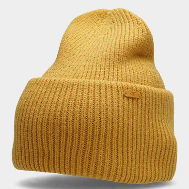 Czapka damska, żółta, 4F