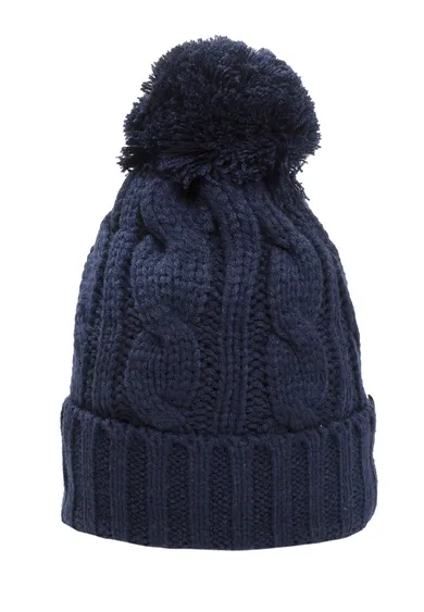 Czapka dziecięca, niebieska, pompon, Döll