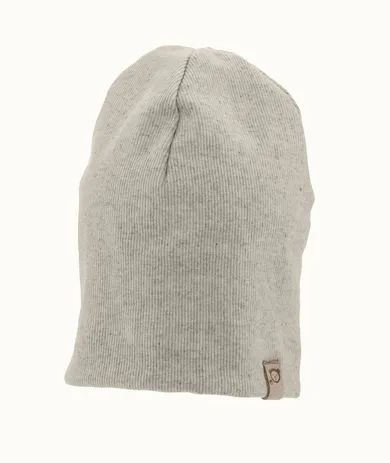 Czapka dziecięca, prążkowana, beżowa, Iltom