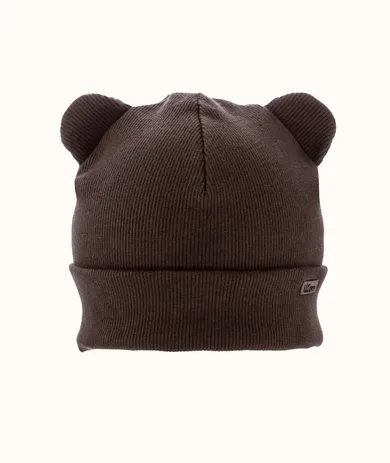 Czapka dziecięca, prążkowana, brązowa, Iltom