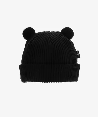 Czapka dziecięca, prążkowana, czarna, Iltom