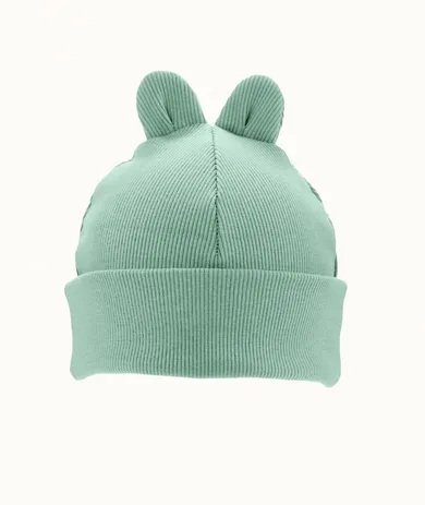 Czapka dziecięca, prążkowana, niebieska, Iltom