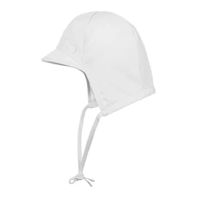 Czapka dziecięca safari, wiązana, biała, Döll